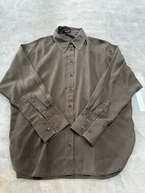 Madewell Relaxed Dolman Button-Up Shirt
Cargo Green | Size L